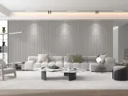 Samoljepljiva 3D dekoracija za zid u sivoj eko koži